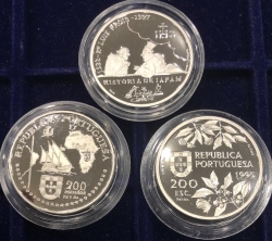 Палладиевая монета 200 ПЕСО, Португалия, 1 Oz, Pd999